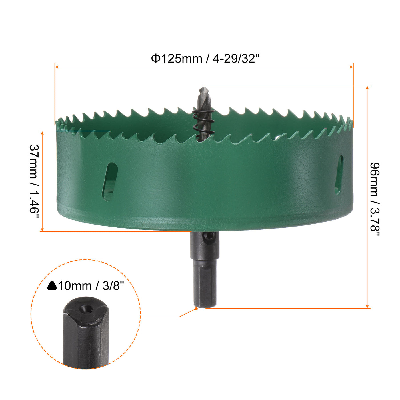 Harfington 125mm 4-29/32" M42 High Speed Steel Bi-Metal Hole Saw Drill Bit for Wood Plastic