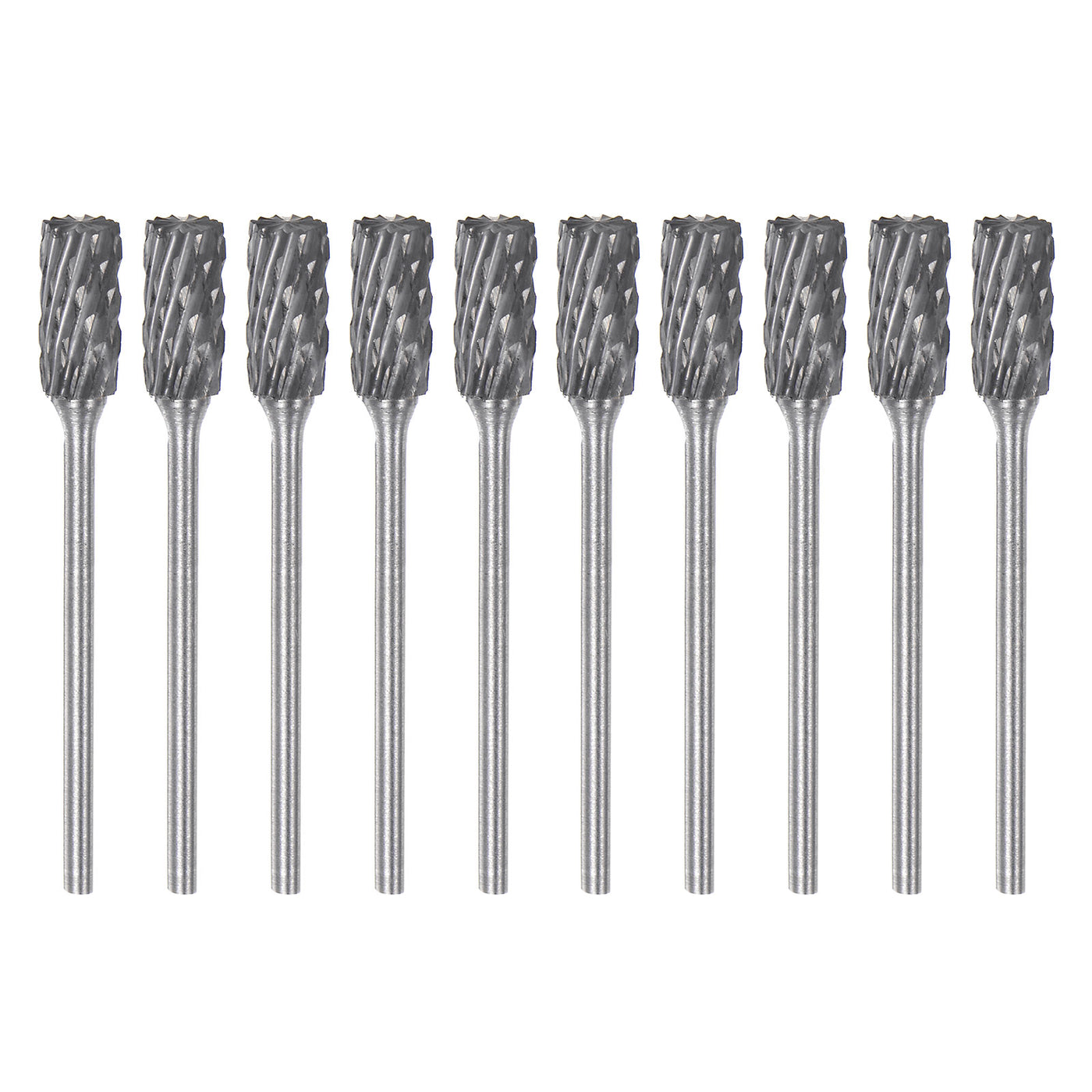 Harfington 10pcs 1/4" Head 3/32" (2.35mm) Shank A-Shape Double Cut Carbide Rotary Burrs