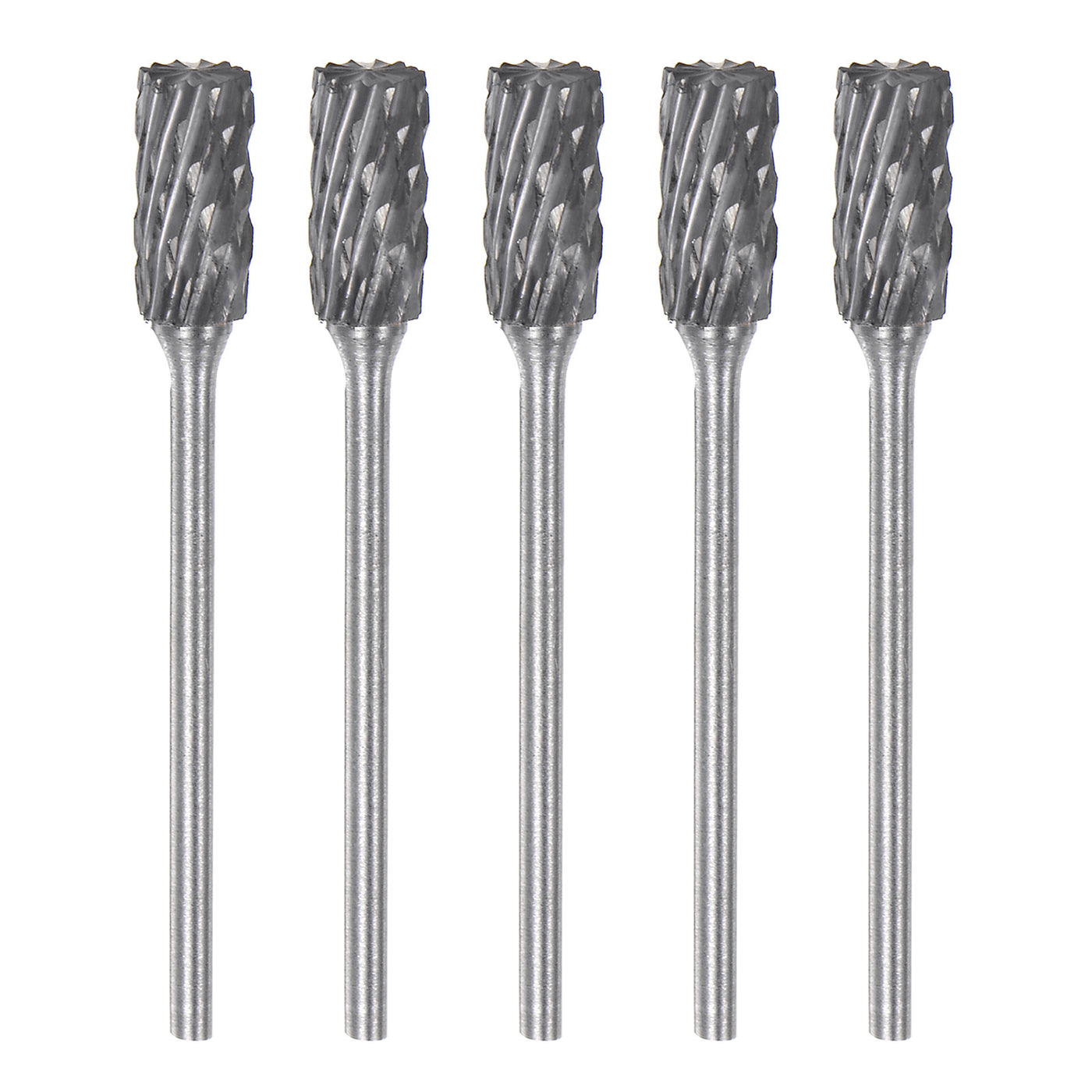 Harfington 5pcs 1/4" (6mm) Head 3/32" (2.35mm) Shank A-Shape Double Cut Carbide Rotary Burr