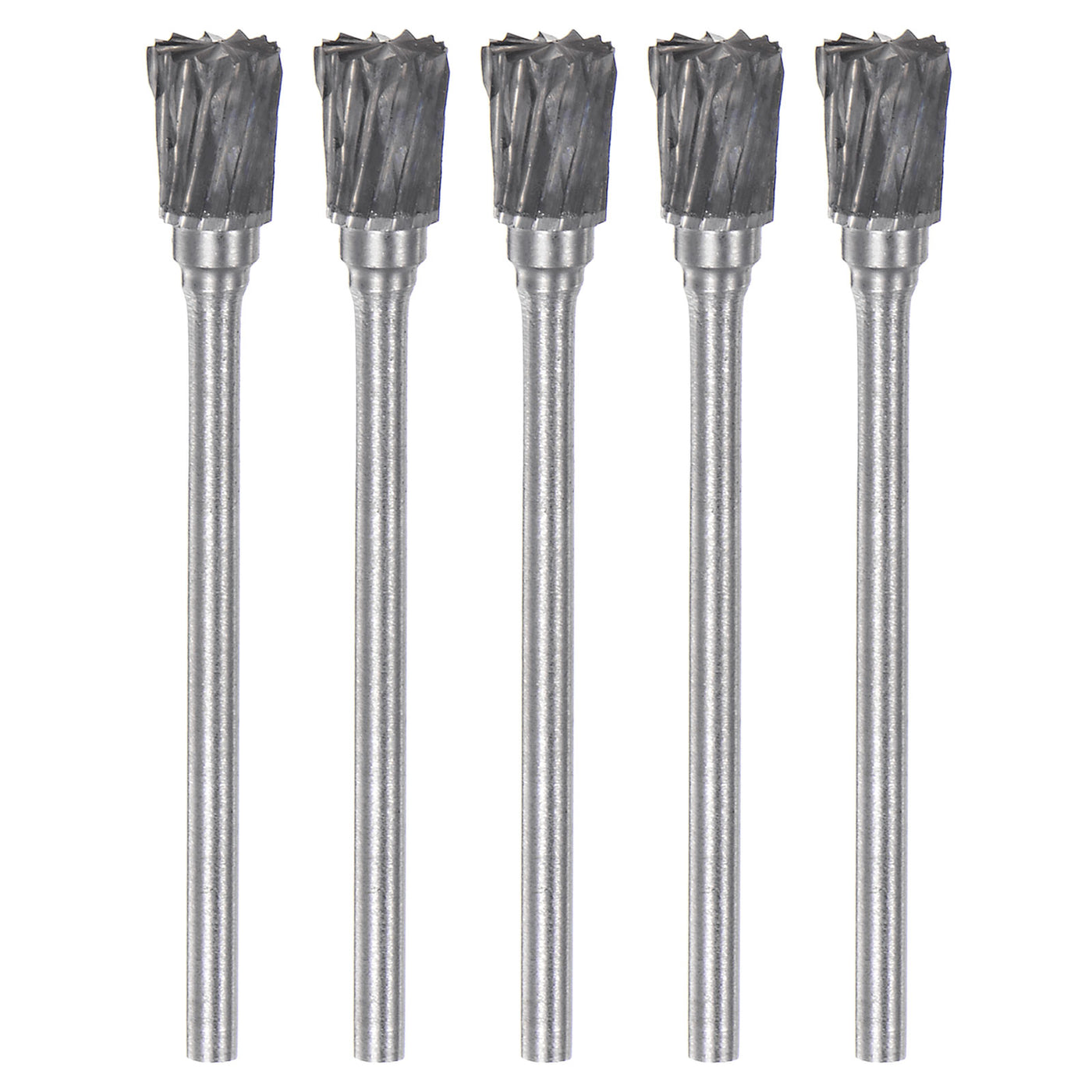 Harfington 5pcs 1/4" (6mm) Head 3/32" (2.35mm) Shank N-Shape Double Cut Carbide Rotary Burr