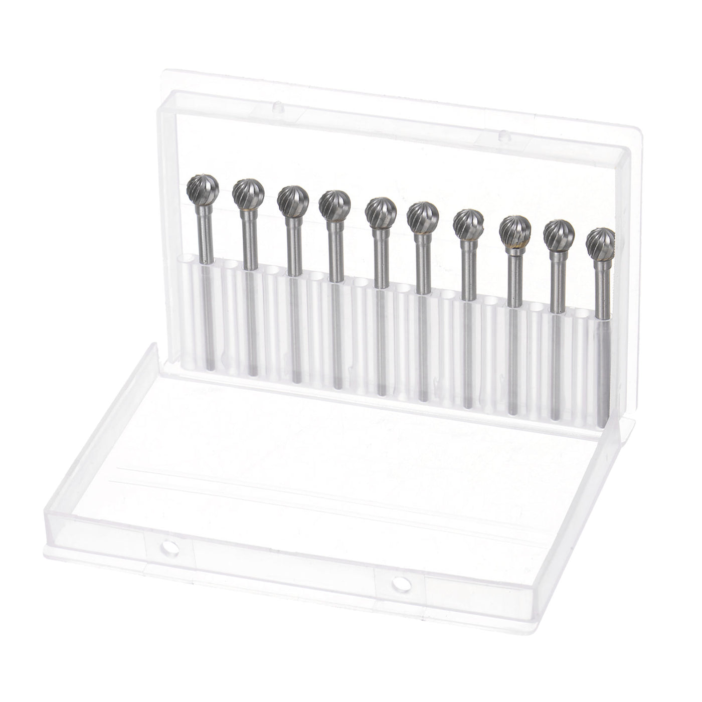 Harfington 10pcs 1/4" (6mm) Head 1/8" (3mm) Shank D-Shape Single Cut Carbide Rotary Burrs