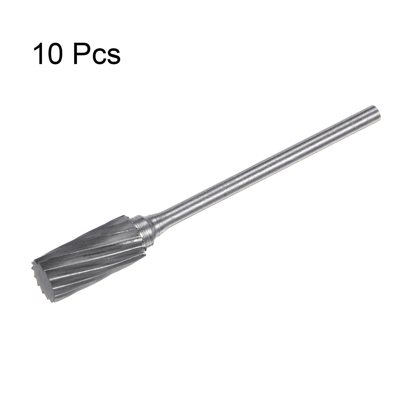 Harfington 10pcs 1/4" Head 3/32" (2.35mm) Shank A-Shape Single Cut Carbide Rotary Burrs