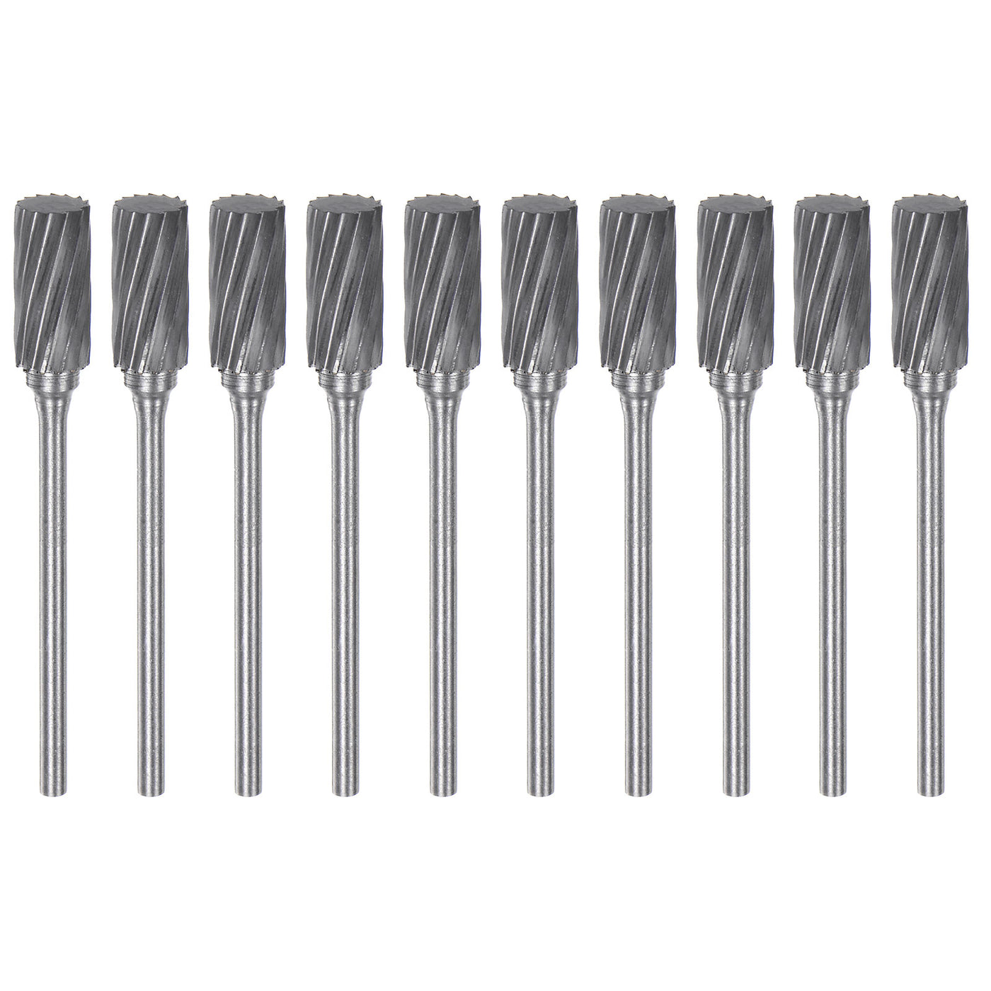 Harfington 10pcs 1/4" Head 3/32" (2.35mm) Shank A-Shape Single Cut Carbide Rotary Burrs