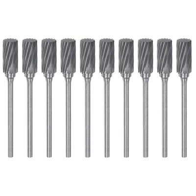 Harfington 10pcs 1/4" Head 3/32" (2.35mm) Shank A-Shape Single Cut Carbide Rotary Burrs