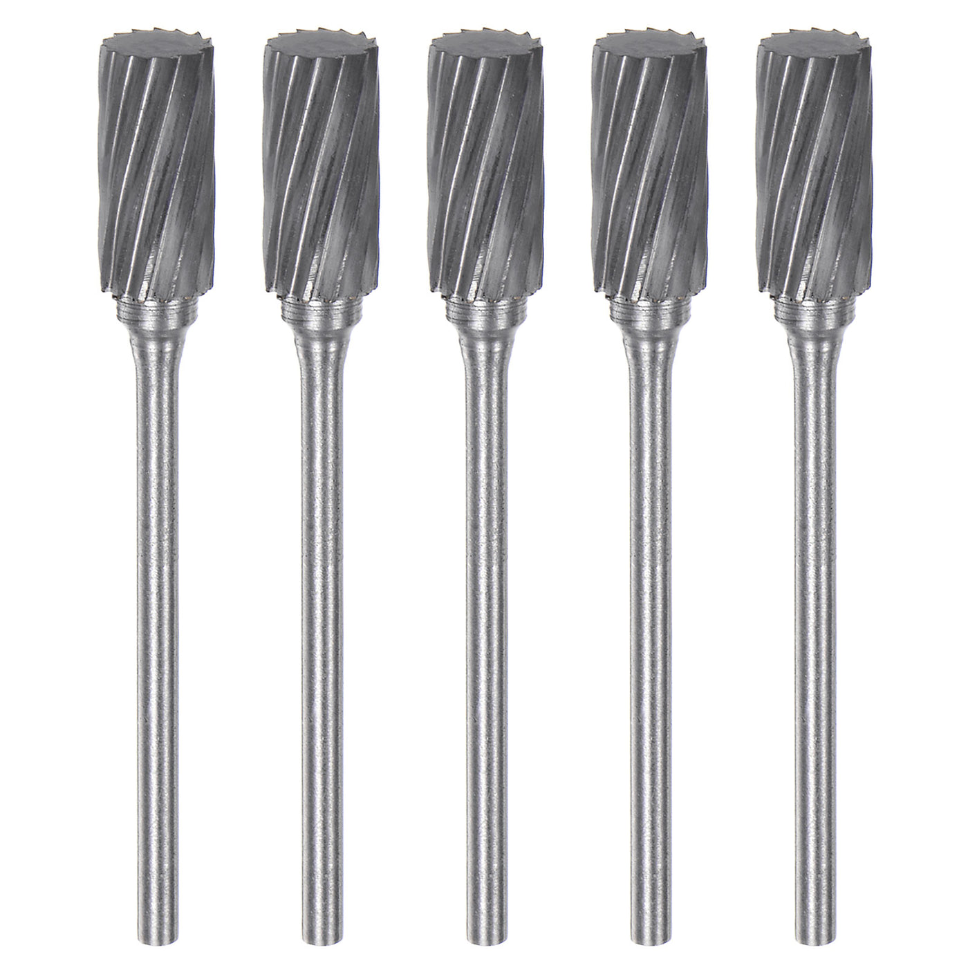 Harfington 5pcs 1/4" (6mm) Head 3/32" (2.35mm) Shank A-Shape Single Cut Carbide Rotary Burr