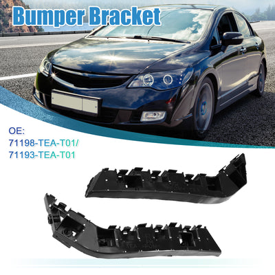 Harfington 1 Pair Left Right Side Car Front Bumper Mounting Support Bracket NO.71198-TEA-T01/71193-TEA-T01 for Honda Civic 2017-2021