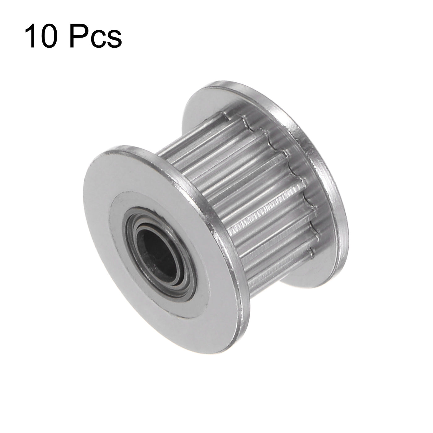 Harfington 10pcs 2GT Idler Pulley 16 Teeth 3mm Bore 13mm Dia. 6mm Width Belt, Silver Tone