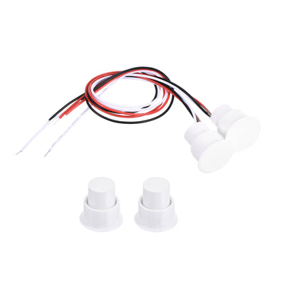 Harfington Magnetic Reed Switch, 2 Pack NO NC Door Sensor Window Contact Switch, White