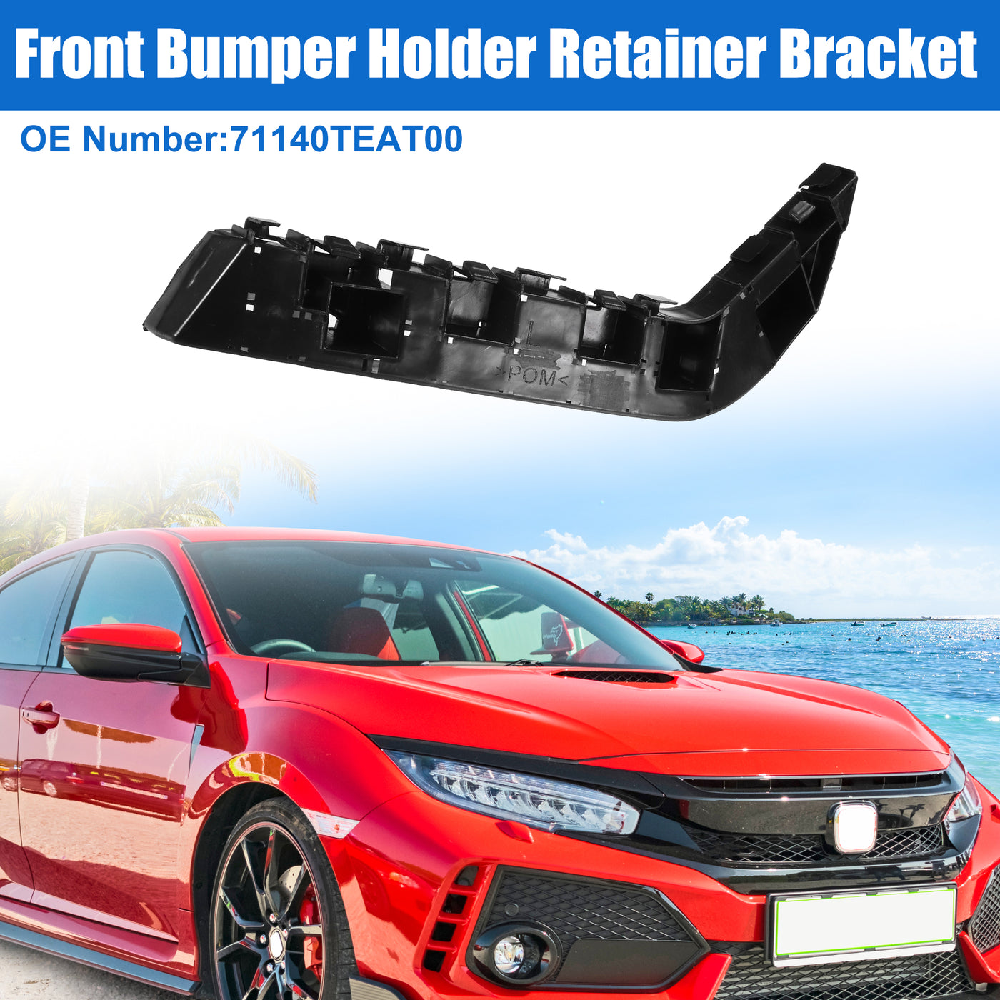 X AUTOHAUX Left Side Front Bumper Mounting Support Bracket Replace 71198-TBA-A00 for Honda Civic 2016-2020