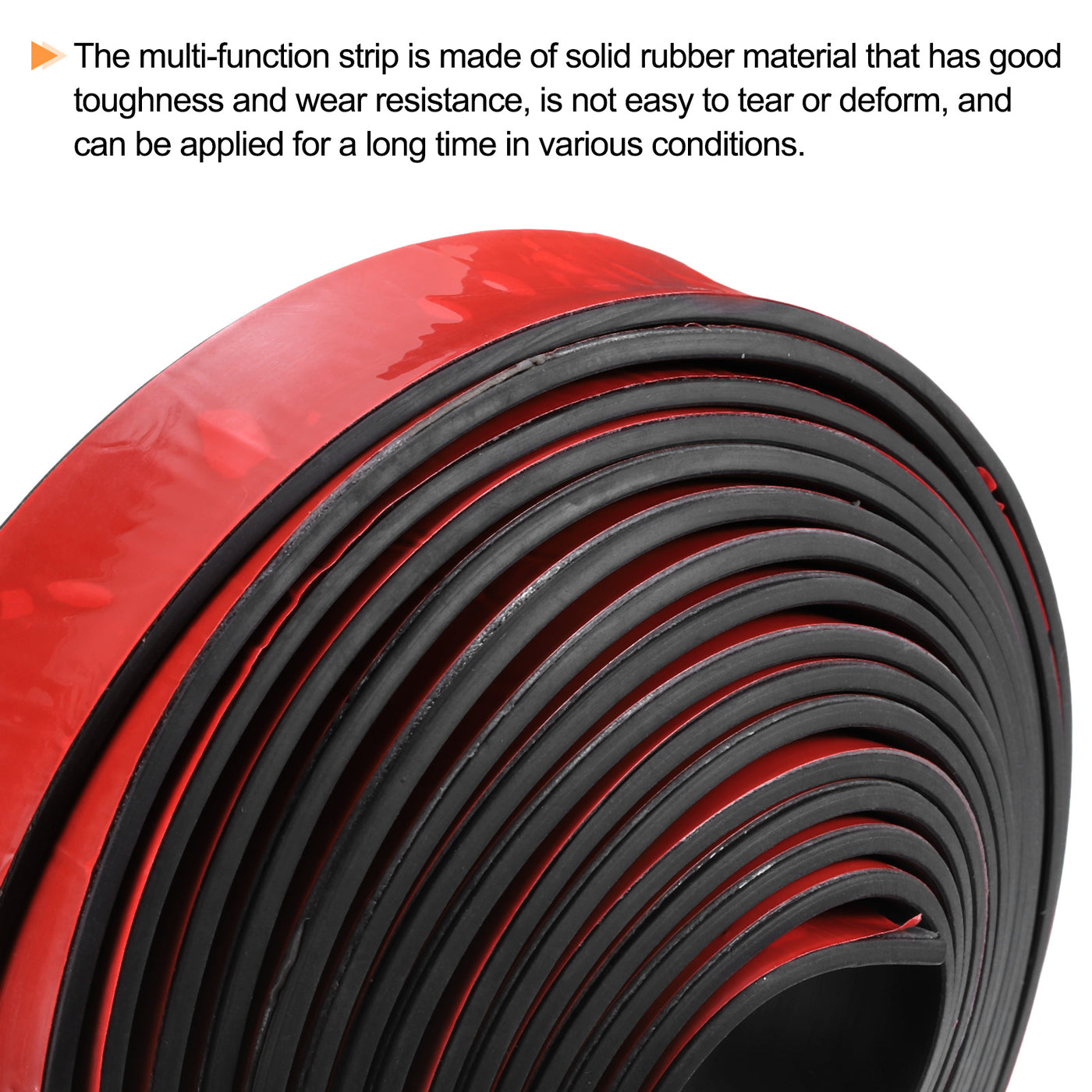 uxcell Uxcell 1.2"W x 1/8"T x 16'L Adhesive Rubber Strips Solid Neoprene Rubber Strips Sheet