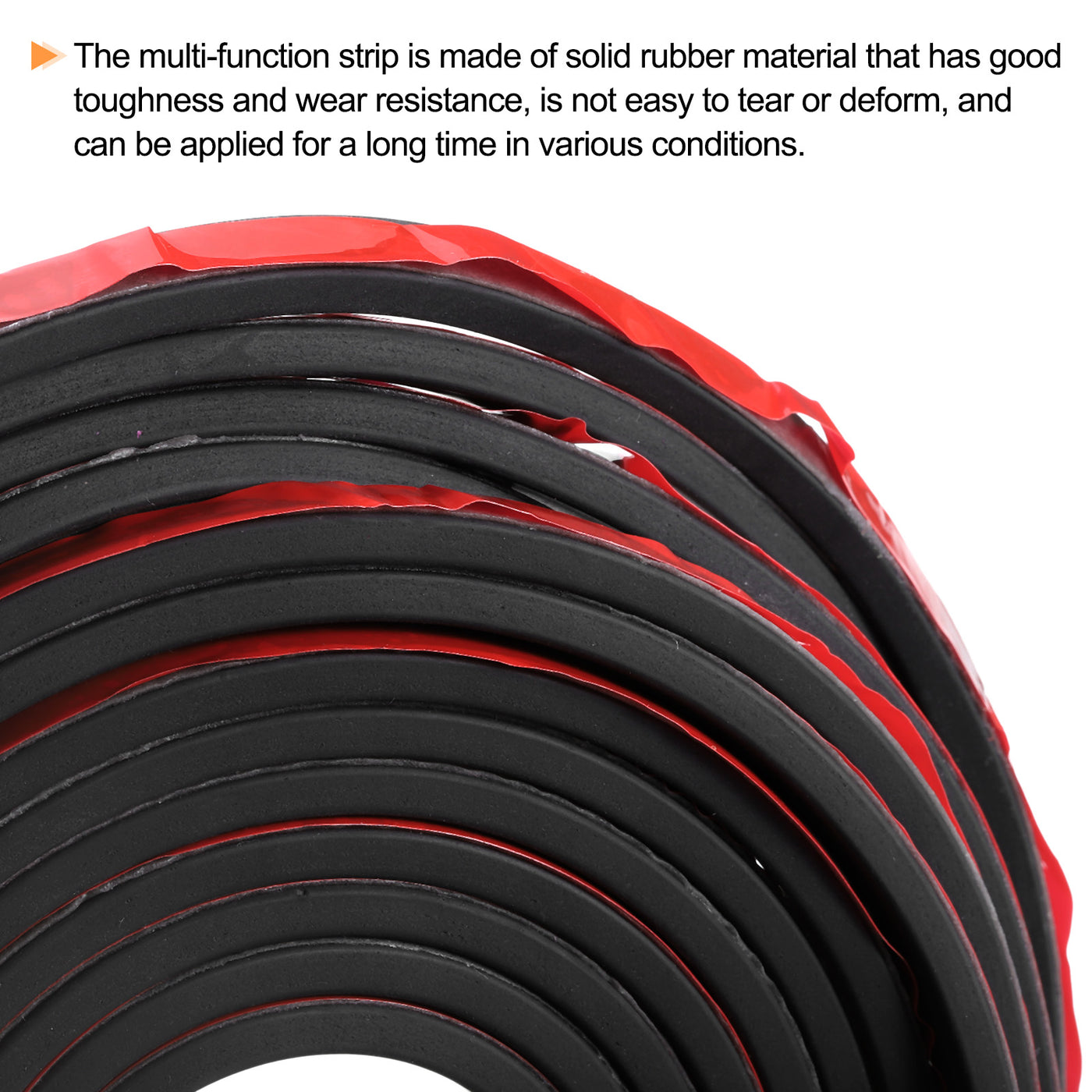 uxcell Uxcell 0.4"W x 3/16"T x 16'L Adhesive Rubber Strips Solid Neoprene Rubber Strips Sheet