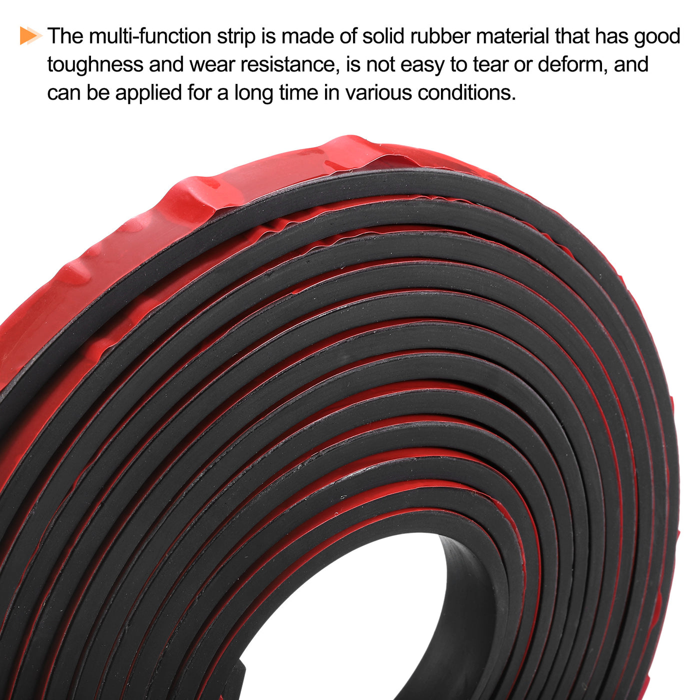 uxcell Uxcell 0.6"W x 3/16"T x 16'L Adhesive Rubber Strips Solid Neoprene Rubber Strips Sheet