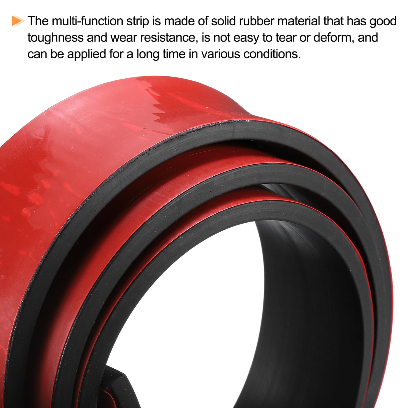 uxcell Uxcell 1.4"W x 3/16"T x 3'L Adhesive Rubber Strips Solid Neoprene Rubber Strips Sheet