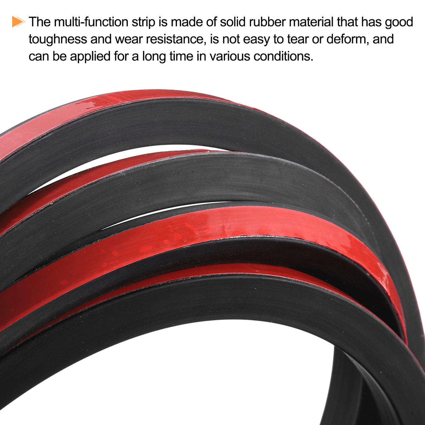 uxcell Uxcell 0.4"W x 3/8"T x 6'L Adhesive Rubber Strips Solid Neoprene Rubber Strips Sheet