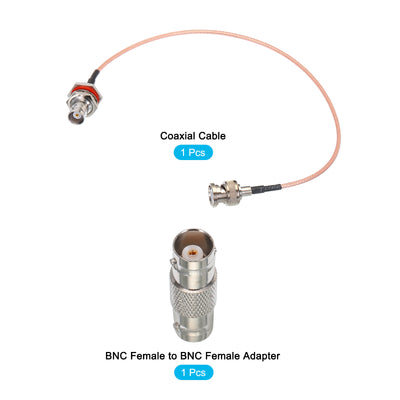 Harfington RG316 Coaxial Cables BNC Male to BNC Female Bulkhead with Adapter Low Loss RF Coaxial Cable