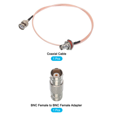 Harfington RG316 Coaxial Cables BNC Male to BNC Female Bulkhead with Adapter Low Loss RF Coaxial Cable