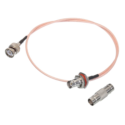 Harfington RG316 Coaxial Cables BNC Male to BNC Female Bulkhead with Adapter Low Loss RF Coaxial Cable