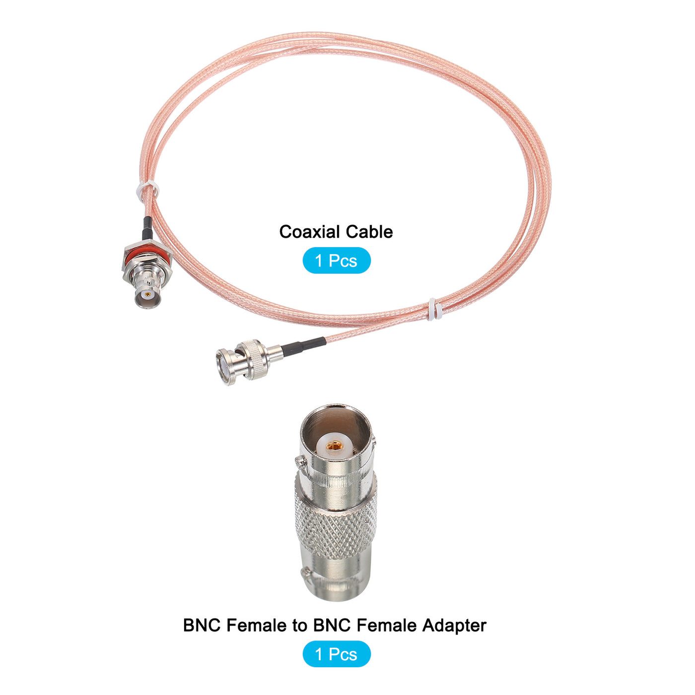 Harfington RG316 Coaxial Cables BNC Male to BNC Female Bulkhead with Adapter Low Loss RF Coaxial Cable