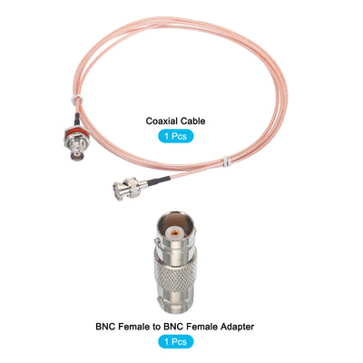 Harfington RG316 Coaxial Cables BNC Male to BNC Female Bulkhead with Adapter Low Loss RF Coaxial Cable