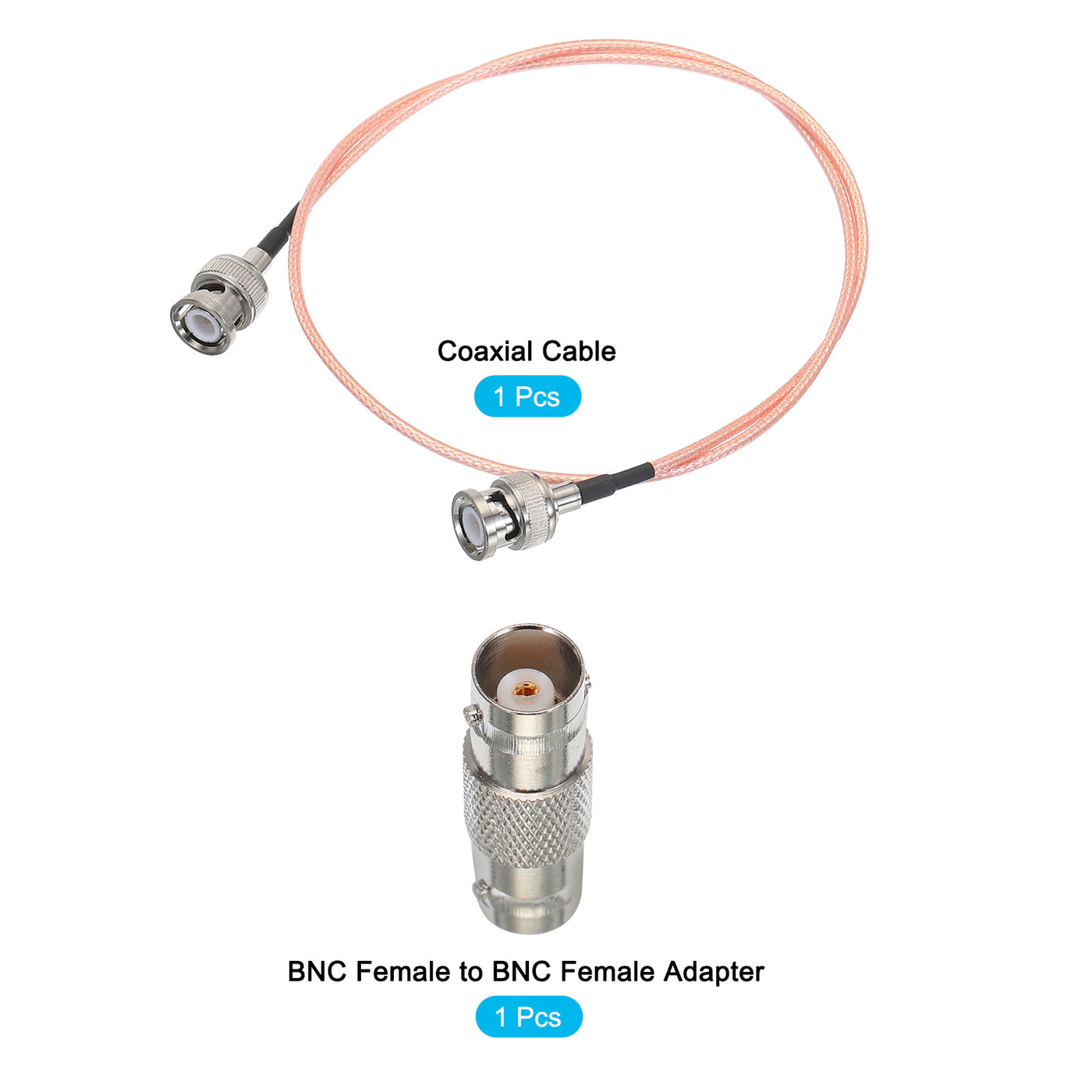 Harfington RG316 Coaxial Cables BNC Male to BNC Male with Adapter Low Loss RF Coaxial Cable