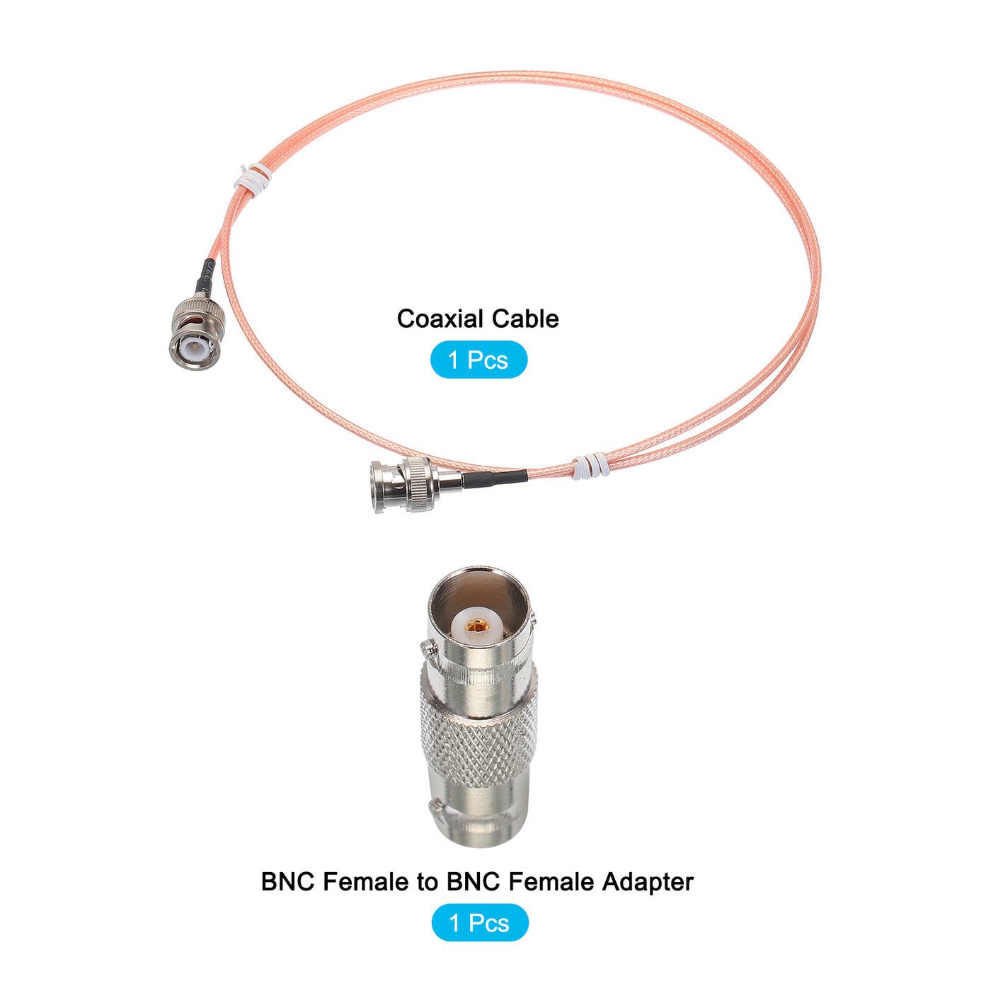 Harfington RG316 Coaxial Cables BNC Male to BNC Male with Adapter Low Loss RF Coaxial Cable