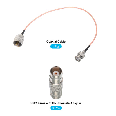 Harfington RG316 Coaxial Cables BNC Male to UHF Male with Adapter Low Loss RF Coaxial Cable