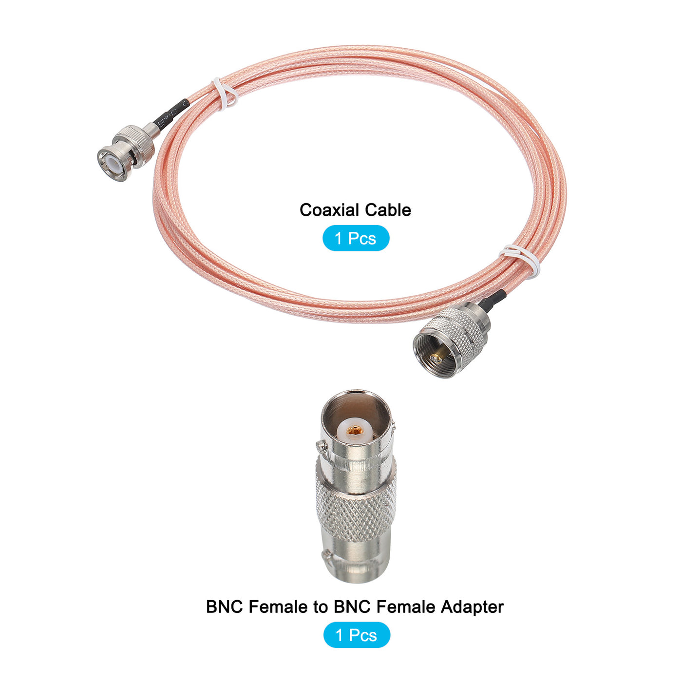 Harfington RG316 Coaxial Cables BNC Male to UHF Male with Adapter Low Loss RF Coaxial Cable