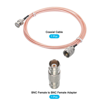 Harfington RG316 Coaxial Cables BNC Male to UHF Male with Adapter Low Loss RF Coaxial Cable