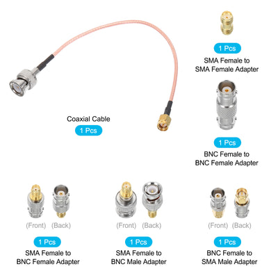 Harfington RG316 Coaxial Cables SMA Male to BNC Male with Adapter Low Loss RF Coaxial Cable