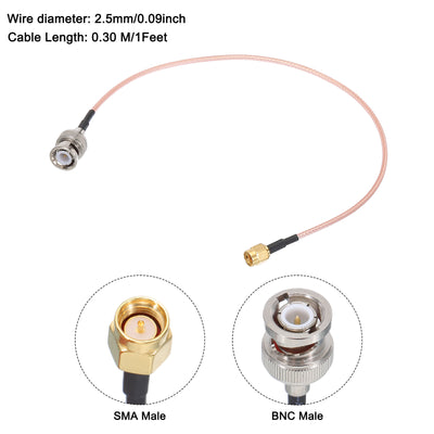 Harfington RG316 Coaxial Cables SMA Male to BNC Male with Adapter Low Loss RF Coaxial Cable