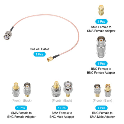 Harfington RG316 Coaxial Cables SMA Male to BNC Male with Adapter Low Loss RF Coaxial Cable