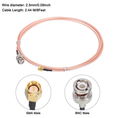 Harfington RG316 Coaxial Cables SMA Male to BNC Male with Adapter Low Loss RF Coaxial Cable