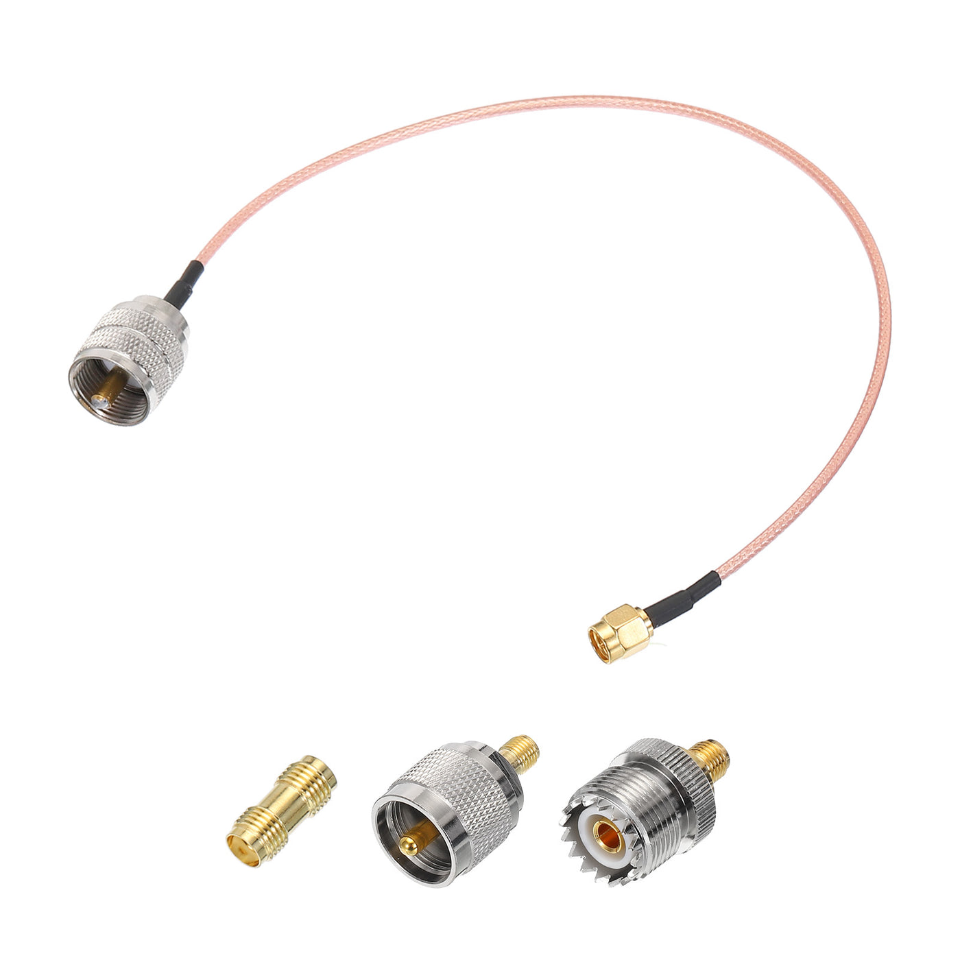 Harfington RG316 Coaxial Cables SMA Male to UHF Male with Adapter Low Loss RF Coaxial Cable