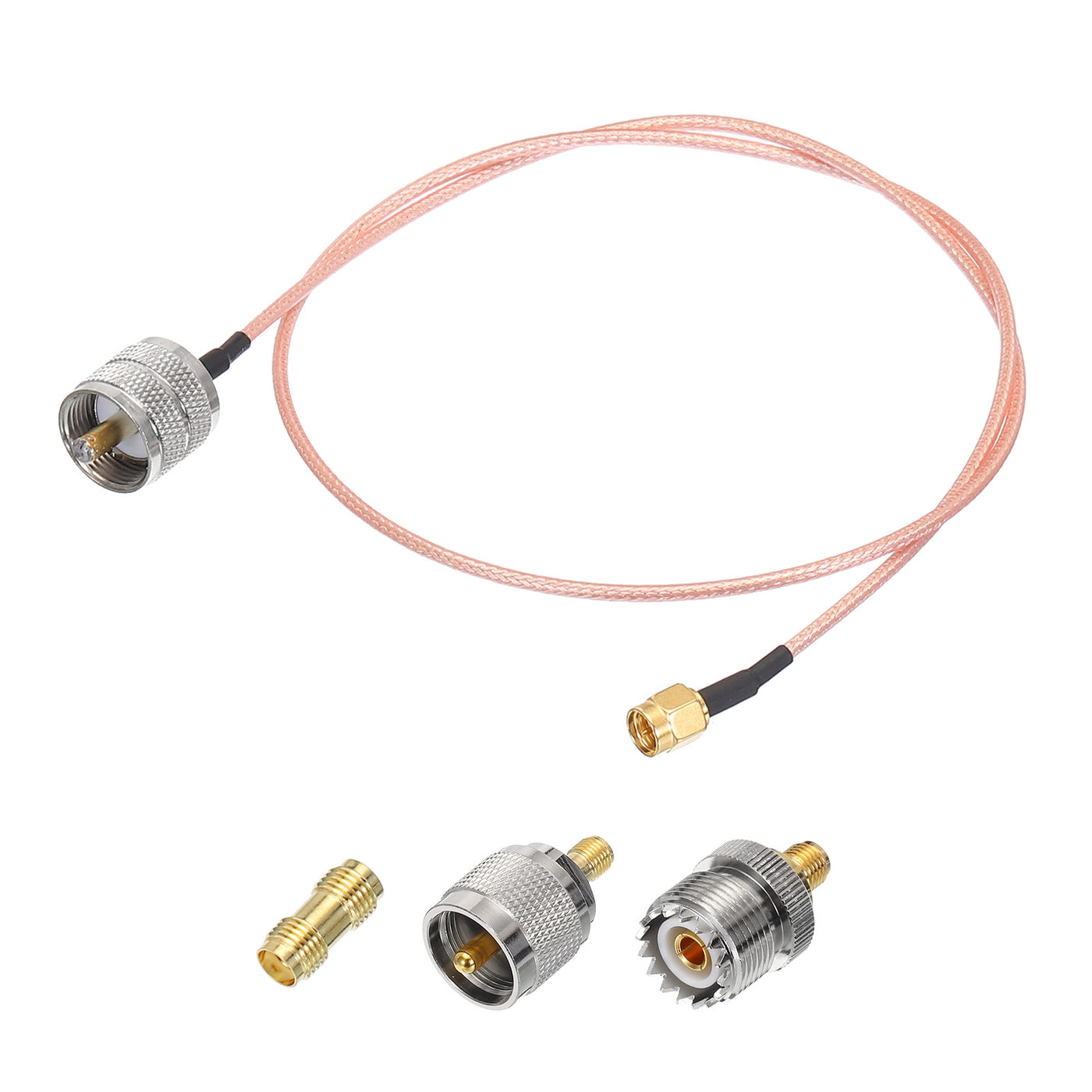 Harfington RG316 Coaxial Cables SMA Male to UHF Male with Adapter Low Loss RF Coaxial Cable