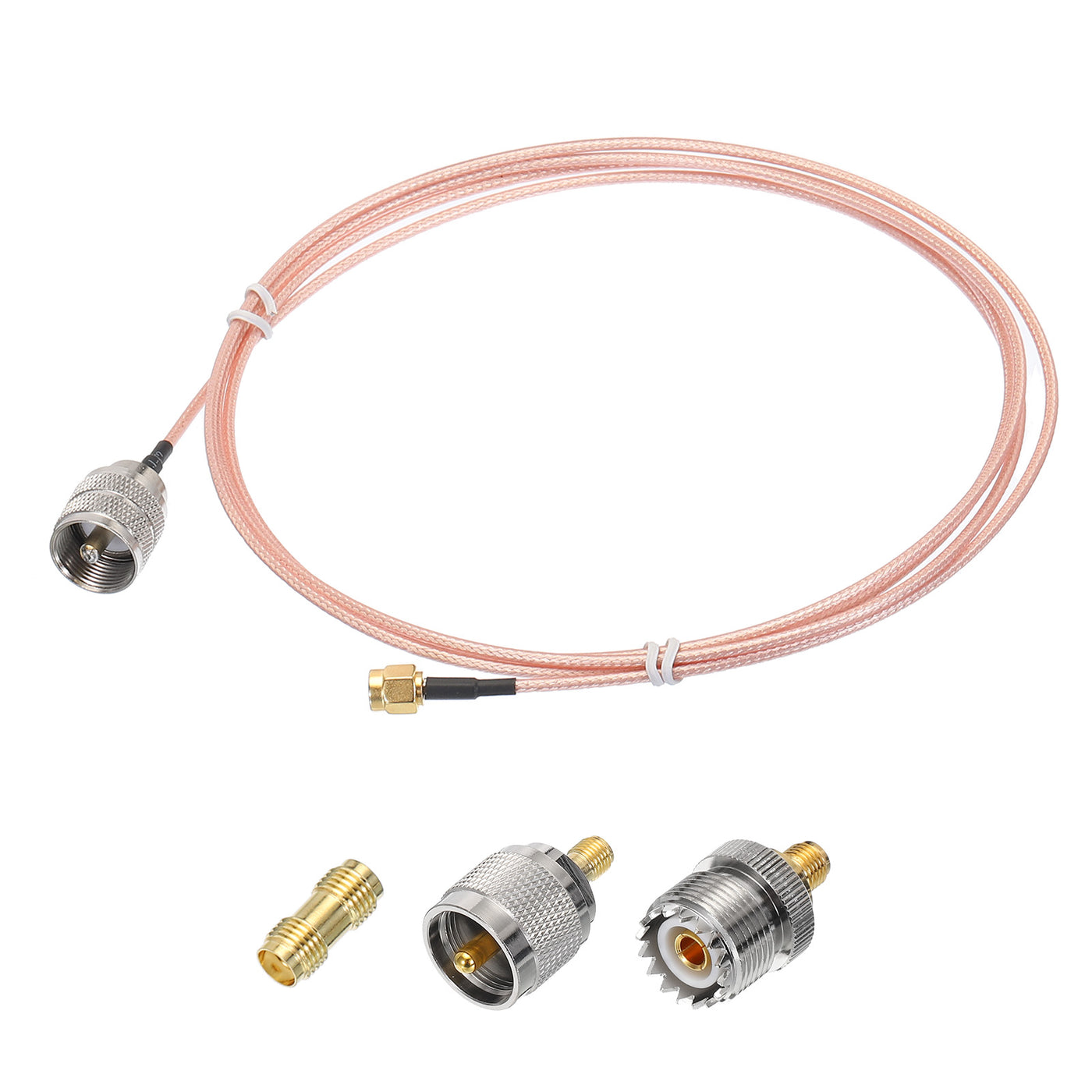 Harfington RG316 Coaxial Cables SMA Male to UHF Male with Adapter Low Loss RF Coaxial Cable