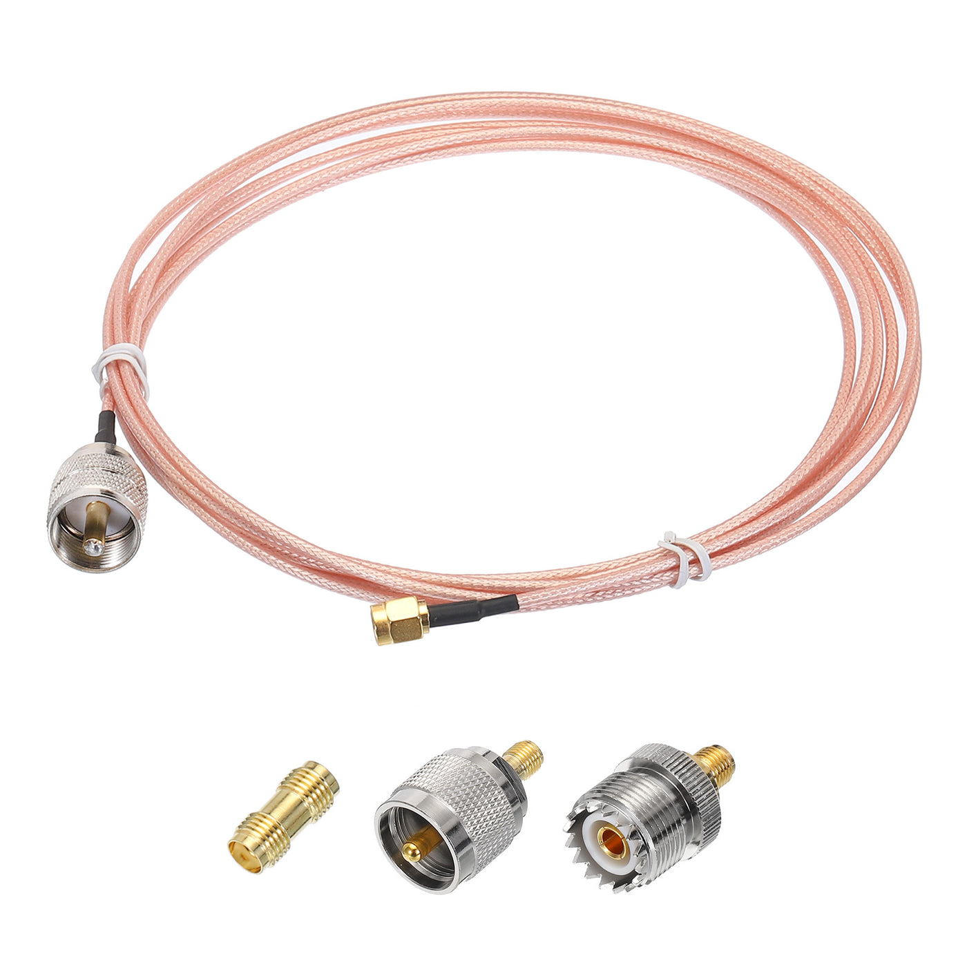 Harfington RG316 Coaxial Cables SMA Male to UHF Male with Adapter Low Loss RF Coaxial Cable