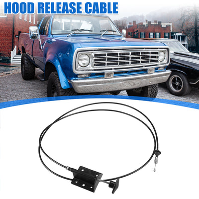 Harfington Uxcell Hood Release Cable for Dodge D150 D250 W150 W250 Ramcharger 1981-1993 for Dodge W100 1984-1989 No.55024942 Front Hood Latch Lock Control Cable