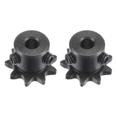 uxcell Uxcell #25 Chain Roller Sprocket 5mm Bore 1/4" Pitch 9 Tooth Type B Sprocket 2Pcs