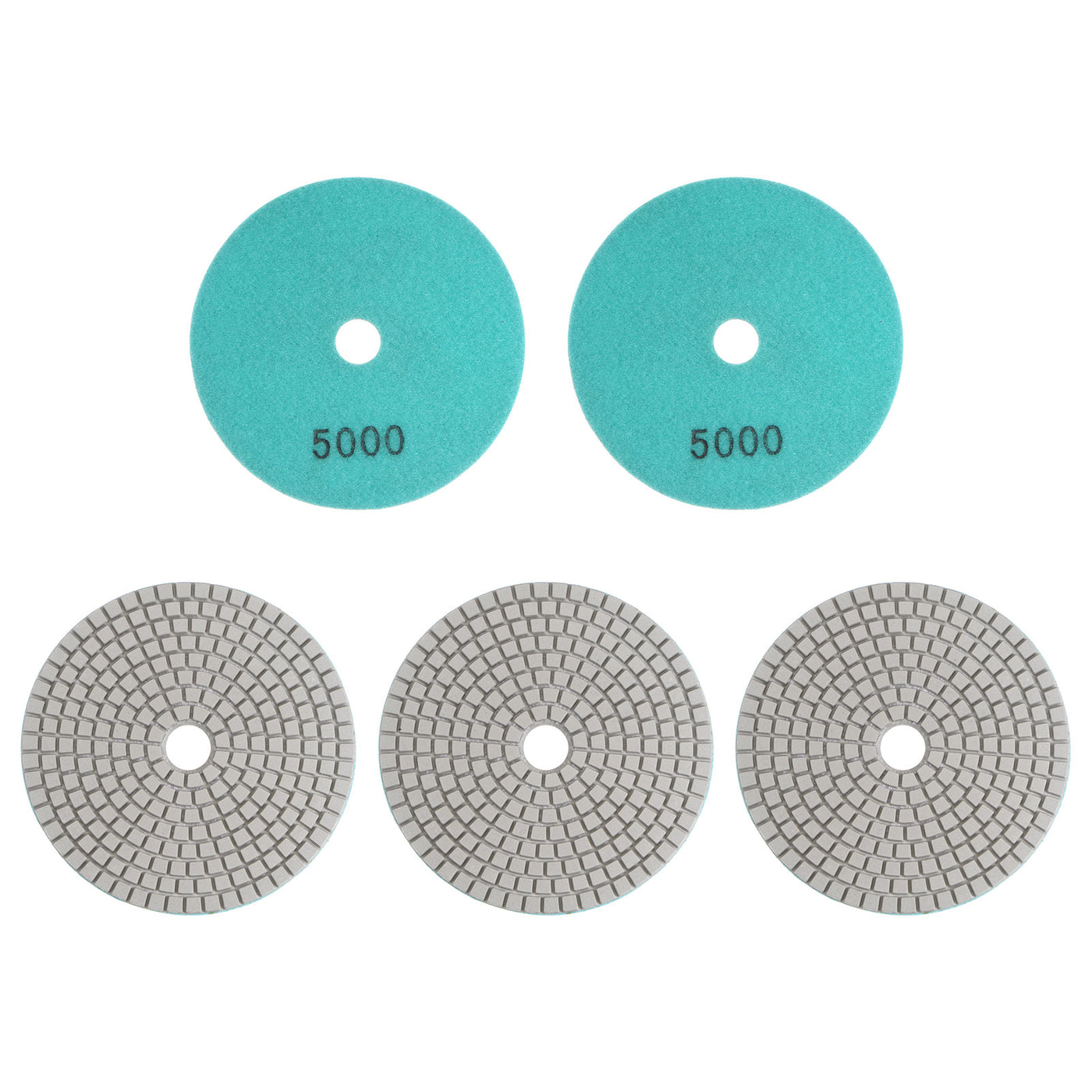 Harfington 5pcs 5-Inch Grit 5000 Diamond Polishing Pads Wet/Dry for Stone Concrete Marble