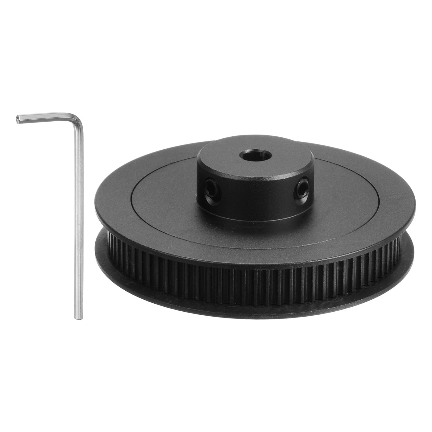 Harfington 2GT Idler Pulley 80T 5mm Bore 55mm Dia.6mm Width Belt W 2mm Spanner, Black