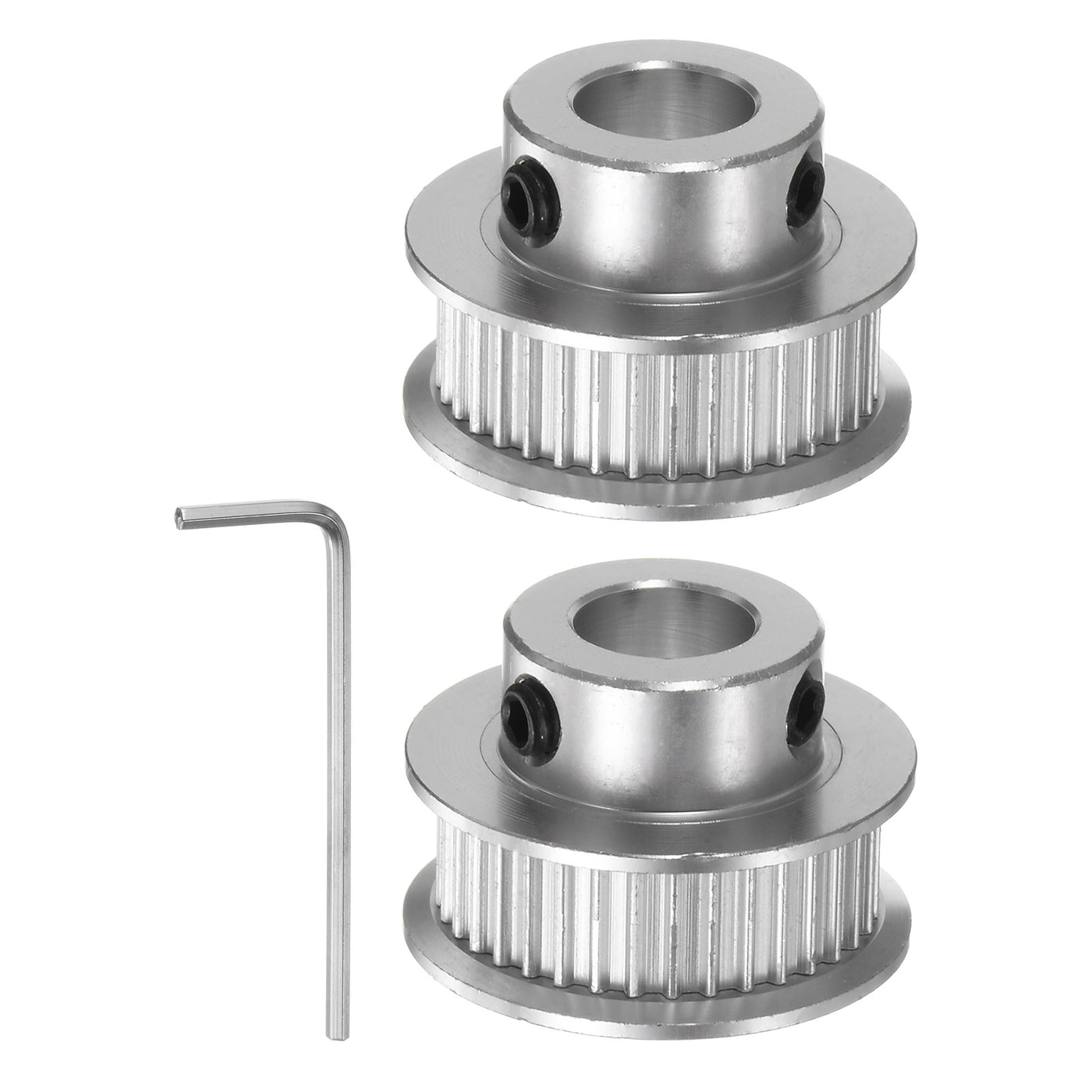 Harfington 2pcs 2GT Idler Pulley 36T 8mm Bore 25mm Dia.6mm Width Belt with 2mm Spanner