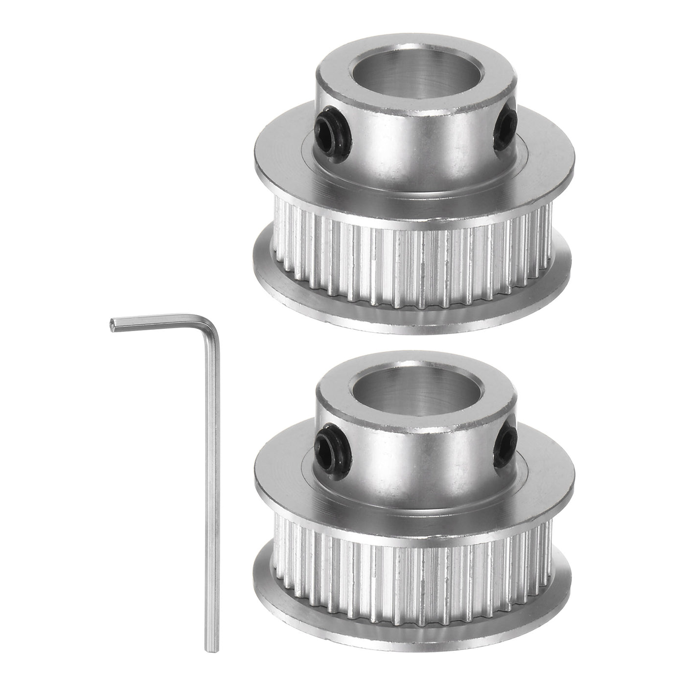 Harfington 2pcs 2GT Idler Pulley 36T 10mm Bore 25.5mm Dia.6mm Width Belt with 2mm Spanner