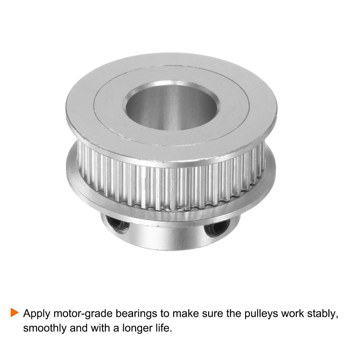 Harfington 2Stk 2GT Umlenkrolle 40 Zähne 10mm Bohrung 28mm Durchm. Aluminum Zahnriemen mit 2mm Sechskant Schlüssel für 6mm Breite Gürtel 3D Drucker CNC Maschine Zubehör Silberton