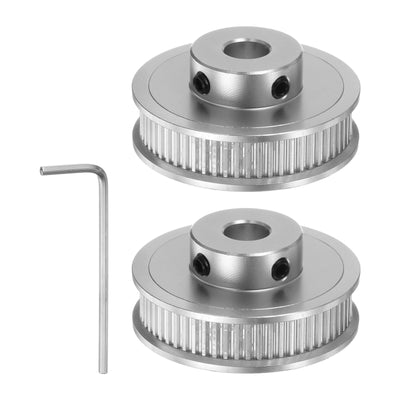 Harfington 2pcs 2GT Idler Pulley 60T 8mm Bore 40mm Dia.6mm Width Belt with 2mm Spanner