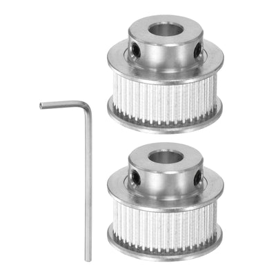 Harfington 2pcs 2GT Idler Pulley 40T 8mm Bore 28mm Dia.10mm Width Belt with 2mm Spanner