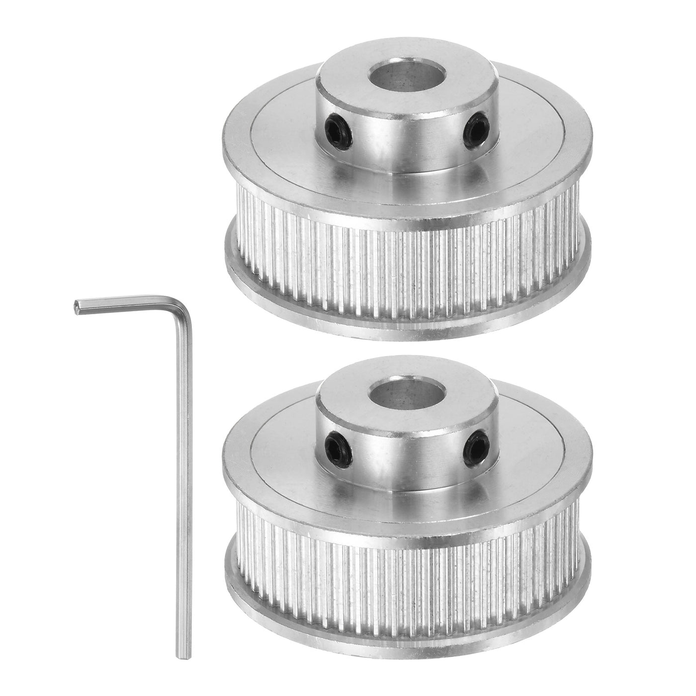 Harfington 2pcs 2GT Idler Pulley 60T 8mm Bore 40mm Dia.10mm Width Belt with 2mm Spanner