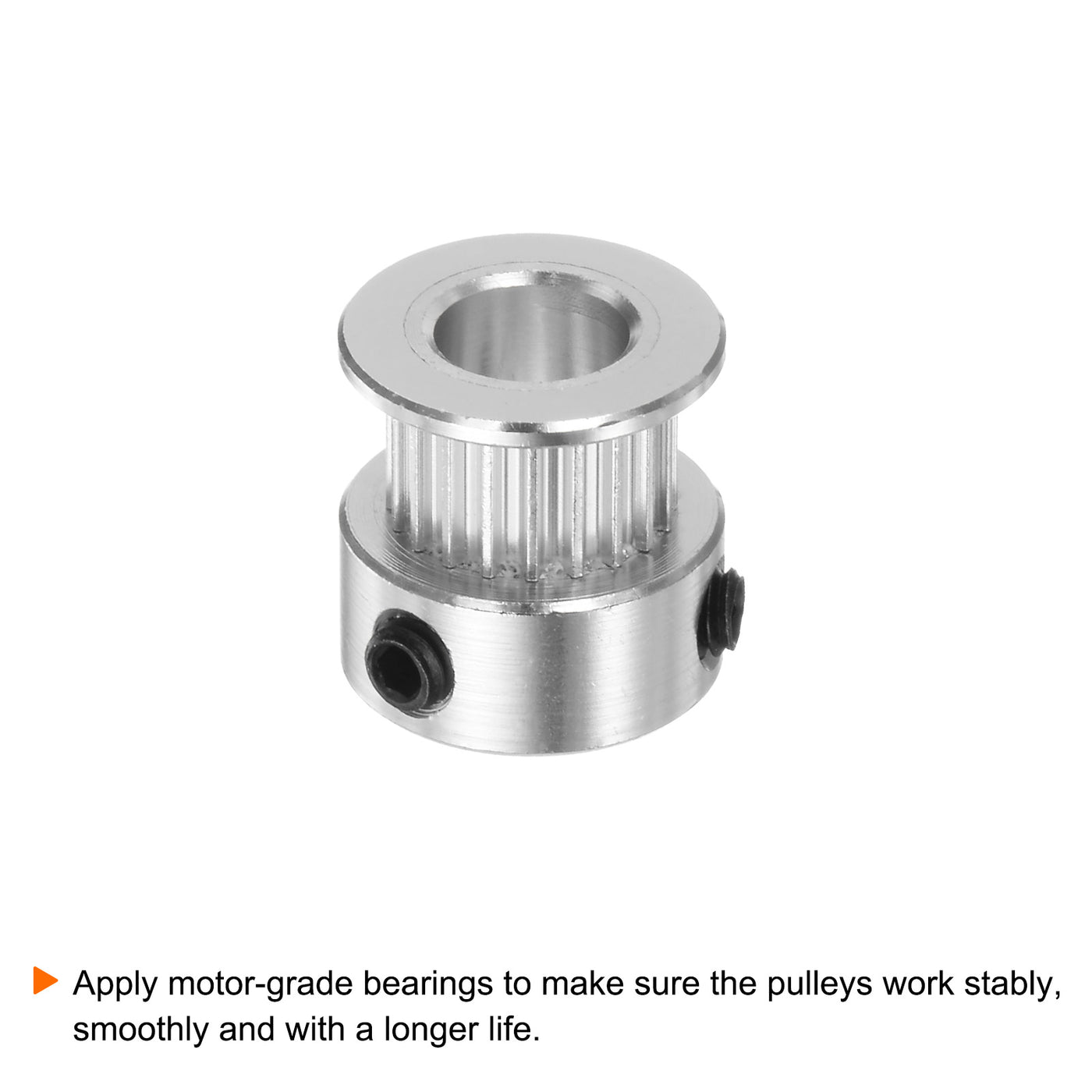 Harfington 10Stk 2GT Umlenkrolle 20 Zähne 8mm Bohrung 16mm Durchm. Aluminum Zahnriemen mit 2mm Sechskant Schlüssel für 6mm Breite Gürtel 3D Drucker CNC Maschine Zubehör Silberton