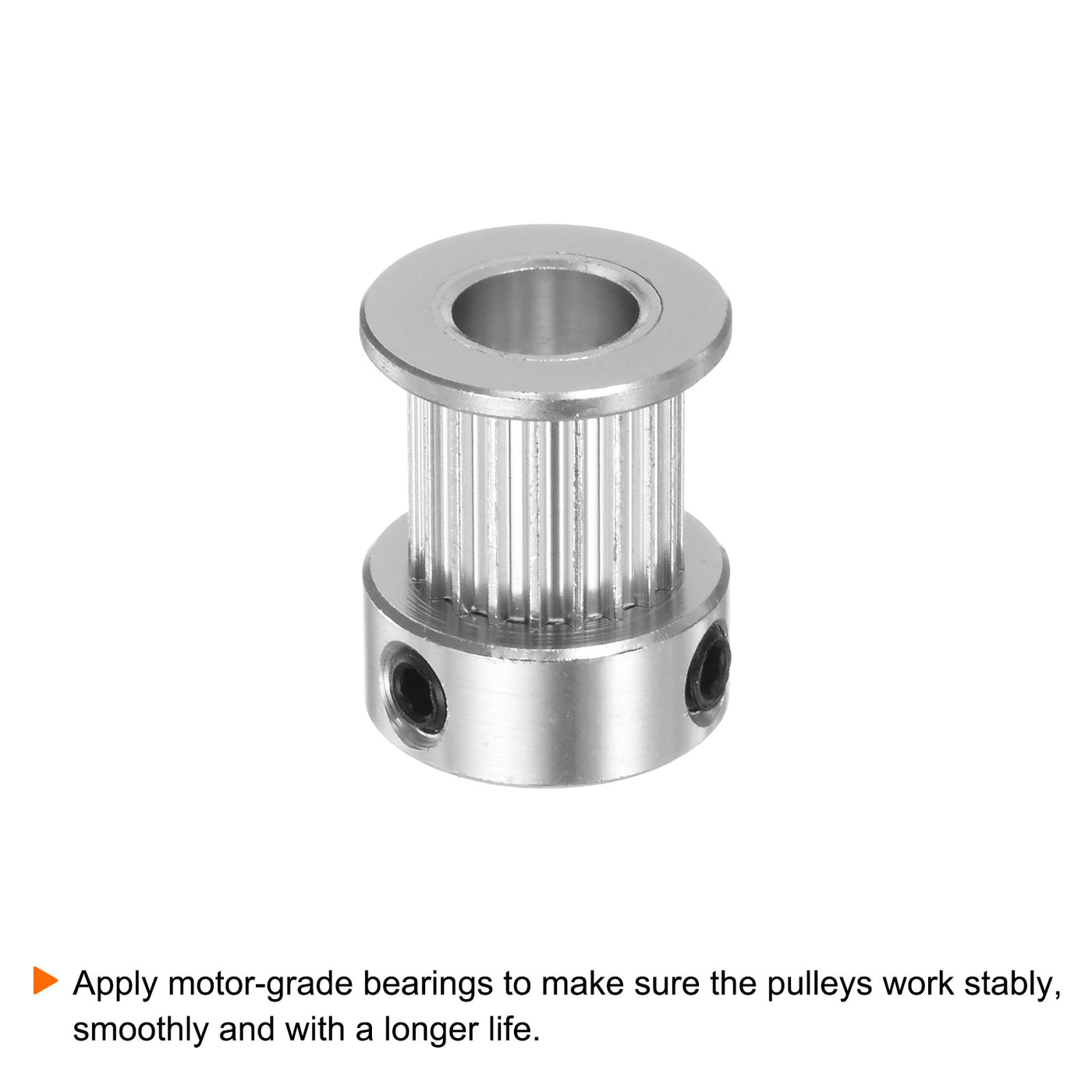 Harfington 10Stk 2GT Umlenkrolle 20 Zähne 8mm Bohrung 16mm Durchm. Aluminum Zahnriemen mit 2mm Sechskant Schlüssel für 10mm Breite Gürtel 3D Drucker CNC Maschine Zubehör Silberton