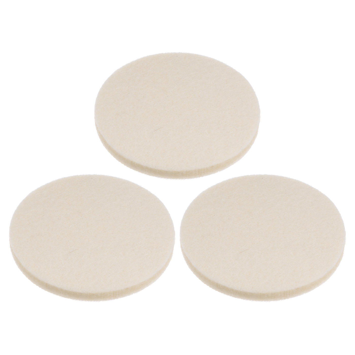 Harfington 3pcs Wool Felt Polishing Pads 3 Inch Buffing Wheel Polish Pad Flocking Back