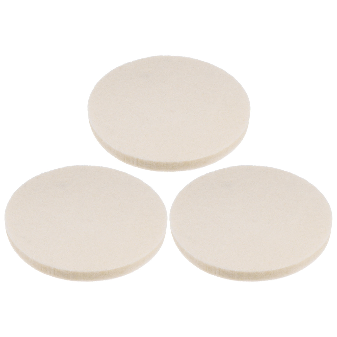 Harfington 3pcs Wool Felt Polishing Pads 4 Inch Buffing Wheel Polish Pad Flocking Back